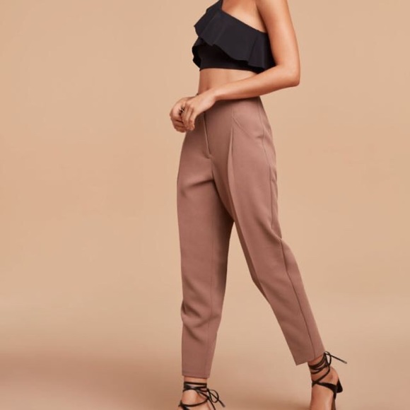 ARITZIA WILFRED CHAMBREY NUTMEG TROUSER PANT SIZE 10 - Picture 1 of 11